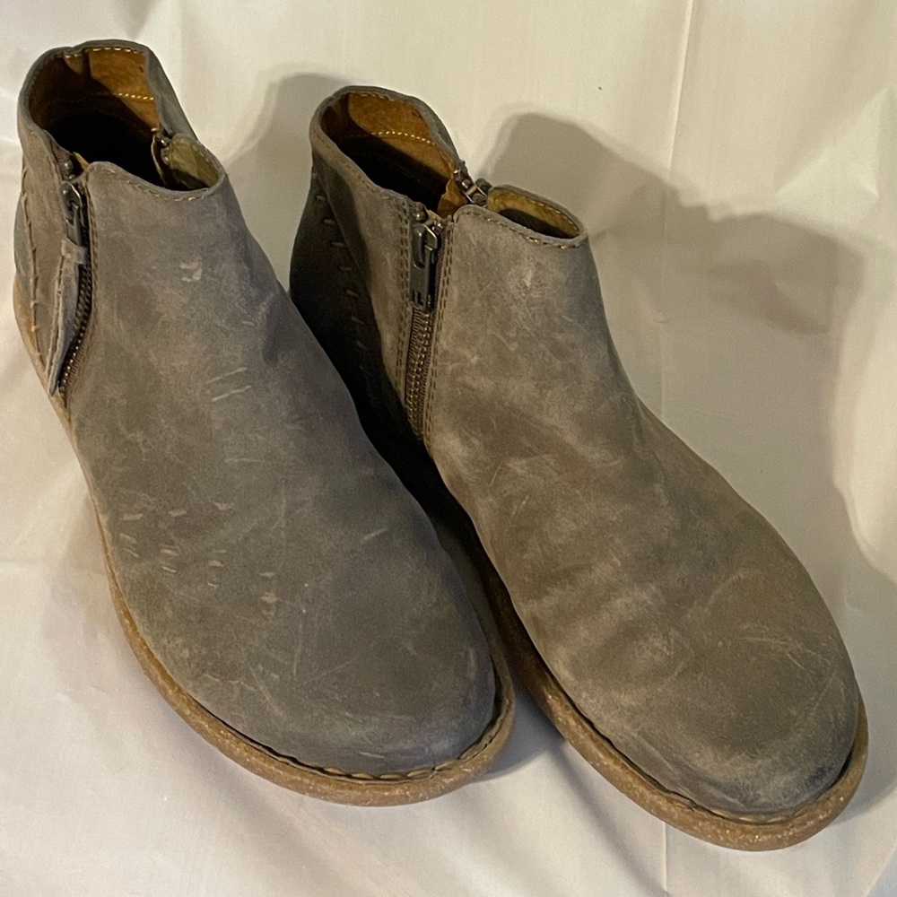 Born Tavar Brown Leather Ankle Boots